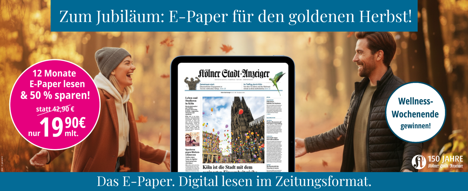 Goldener Jubiläumsherbst – 50% sparen