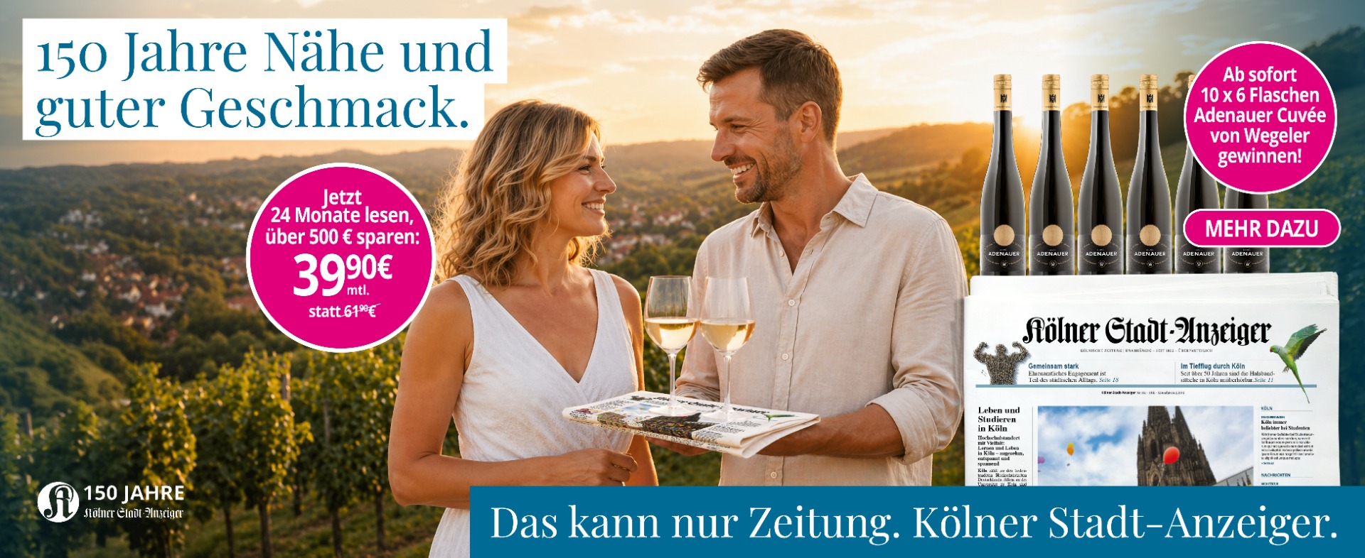 Zeitung lesen, Wein genießen – Ihr perfekter Moment