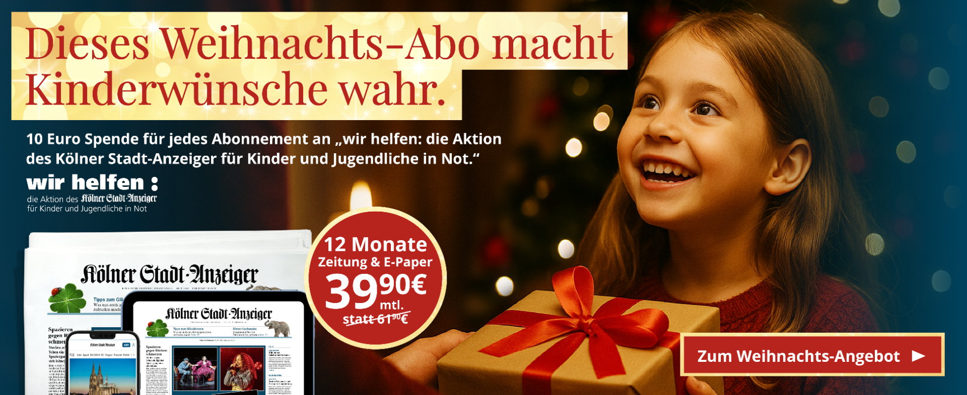 Besinnliche Weihnachtszeit mit der gedruckten Zeitung