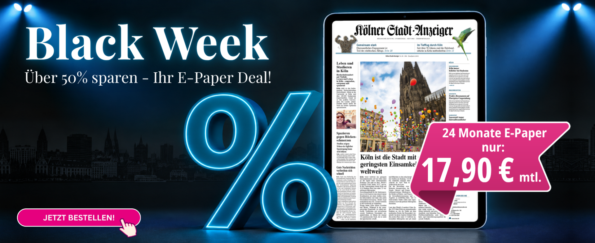 E-Paper Black Week Deal – über 50% sparen